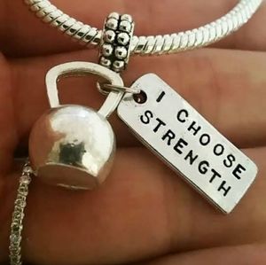 Cross fit weights charm kettlebell crossfit bracelet charm weightlifting